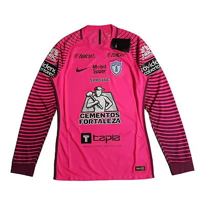 Men's Nike CF Pachuca Goalkeeper Player Issue Jersey Pink Long Sleeve Sz MEDIUM • $120