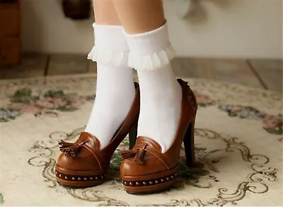 $9.66 • Buy Women Girl Ankle Fancy Fairy Retro Lace Ruffle Frilly Princess Short Dress Socks