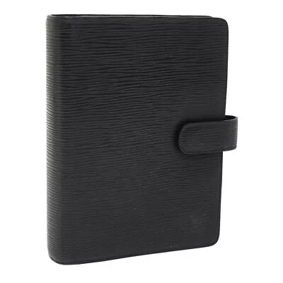 LOUIS VUITTON Epi Agenda MM Day Planner Cover Black R20042 LV Auth 47869 • £131.93