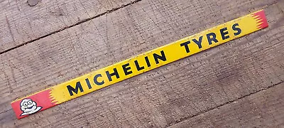 VINTAGE  Original ADVERTISING  SHELF  STRIP Sign Mr Bibendum MICHELIN MAN 18 Ins • £29