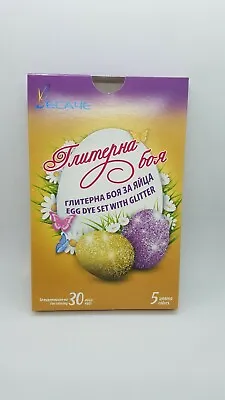5 Colours Gelatine Dye Paint With Glitter For Decorating Easter Eggs Craft Art  • £5.15
