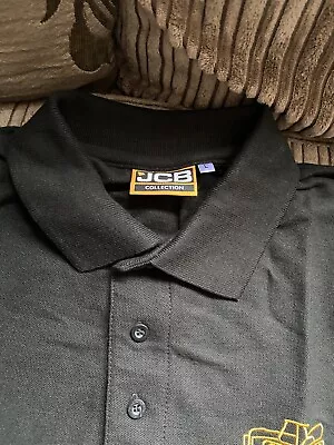 £15.99 • Buy JCB Limited Edition Black Roto Model Polo Shirt Size Large