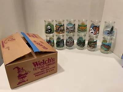 Vintage Welch's Endangered Species Collection Jars Complete Set Of 12 With Box! • $65