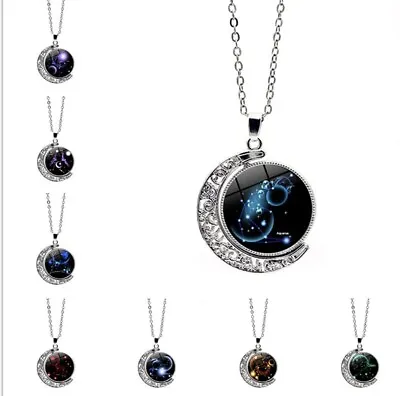 Pendant Luxury LED Box 12 Constellation Zodiac Signs-Galaxy Necklace Jewelry • $11.99