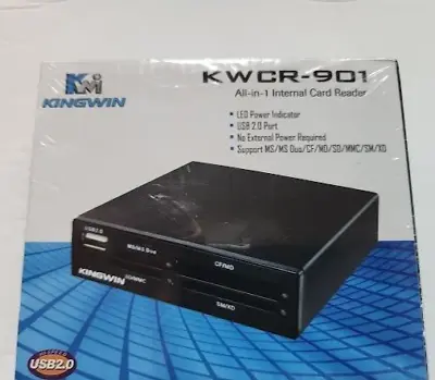 NEW Kingwin KWCR-901 All In One Internal Memory Card Reader Black With USB Port • $10.99