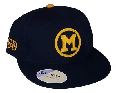 Michigan Wolverines Vintage Logo Fitted Hat Cap - FREE SHIPPING • $17.49