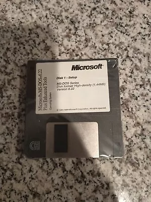 Microsoft MS-DOS 6.22 Plus Enhanced Tools 3.5  Floppy Disks (3) Disks New In Pkg • $20