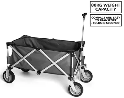 Folding Garden Wagon Beach Trolley Cart Portable Collapsible Sport Market Carry • $88.90