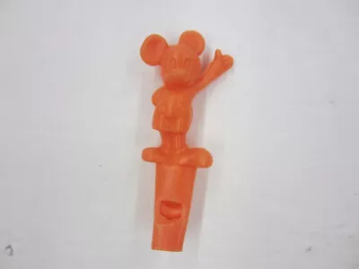 Vintage 1960's Disney MICKEY MOUSE Plastic Whistle Orange 3  Long • $19.99