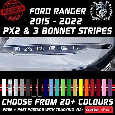 PAIR Ford Ranger 2015-2022 PX2 & PX3 RANGER BONNET STRIPES STICKERS • $56