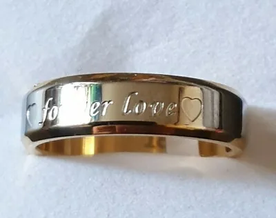 Wholesale 18k Gold Plated Band With Words Inscribed Ring Inc Free Giftbox. Size8 • £4.35