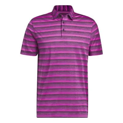 NWT ADIDAS HR8011 Mens Polo Two Color Golf SS Sports Fuchsia/Black Top Shirt $70 • $19.95