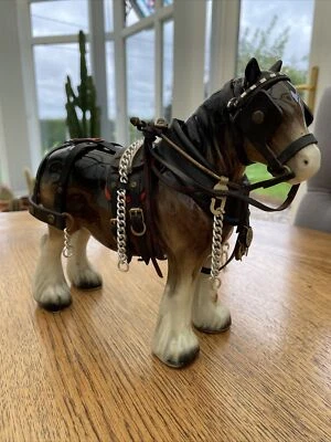 £15 • Buy Melba Ware Shire Horse With Tack