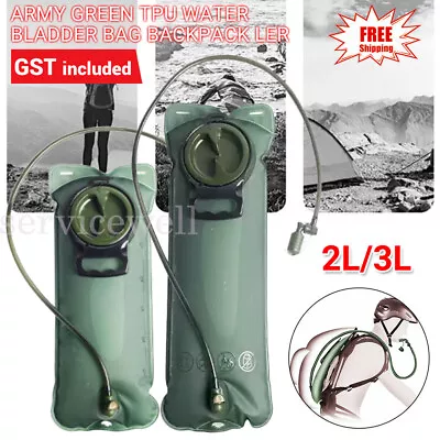 Water Bag Sport 2/3L Outdoor Foldable TPU Hydration Bladder Camping Hiking • $16.40
