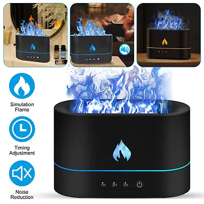 250ml USB Air Humidifier Essential Oil Aroma Diffuser 3D Flame Mist Home Decor • $19.98