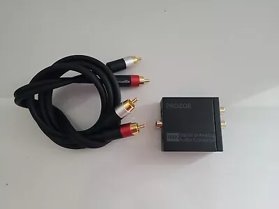 192kHz Prozor DAC Converter Digital To Analog Stereo Audio Cables • £9.99