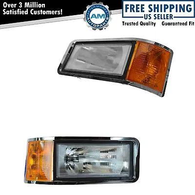 Headlight & Bezel With Parking Lamp Assembly Pair Kit LH & RH For Mack New • $215.41