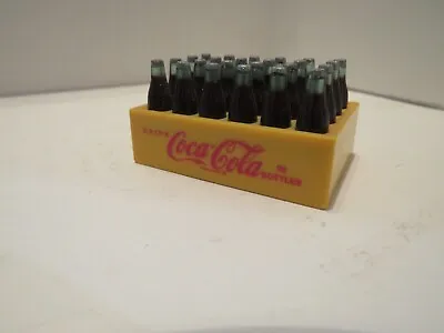 Coca Cola Soda Bottle Yellow Plastic Mini Crate Magnet • $6