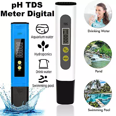 PH TDS Meter Digital Tester Pen Aquarium Pool SPA Water Quality Monitor Test • $12.79