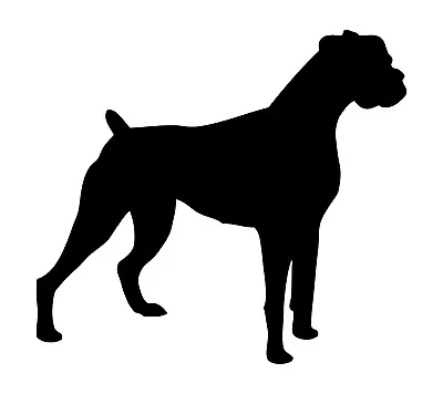 Boxer Vinyl Decal Car Window Laptop Dog Silhouette Sticker • $5.49