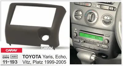 $37.71 • Buy CARAV11-193 Radio Fascia For TOYOTA Yaris Echo Vitz Platz Install Facia Dash Kit