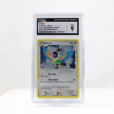 Pokemon Chatot Holo #DP14 Diamond & Pearl Black Star Promo CGC 9 - PSA BGS • $49