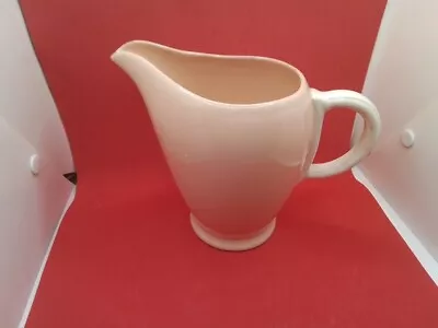 Grindley Pink Peach Milk Jug With White Handle Art Deco Style Utility China • £12.59