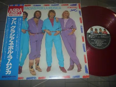 ABBA ‎– Gracias Por La Musica Orig 1978 Japan Rel 12  RED Vinyl + T-shirt Insert • $60