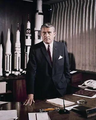 Wernher Von Braun At Desk Marshall Space Flight Center - 8x10 Nasa Photo • $8.49