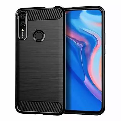 For Huawei Y9 Prime (2019) Case Carbon Fibre Gel Cover Ultra Slim Shockproof • £3.90