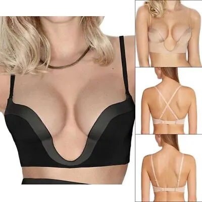 Wonderbra Lingerie Ultimate Silhouette Multiway Plunge Bra Black/Nude W00J5 • £39.95