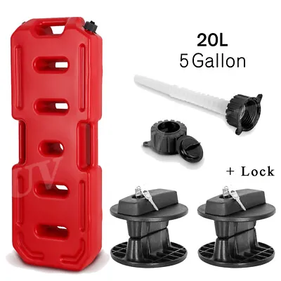 5 Gallon 20L Fuel Tank Pack Gas Can Spare Container W/ Lock Red Off Road ATV UTV • $123.49