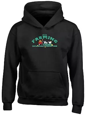 Farming Thing Kids Hoodie Farm Plants Harvest Agriculture Boys Girls Gift Top • £13.99