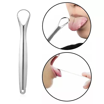 1PC Useful Tongue Scraper Stainless Steel Oral Tongue Cleaner Medical Mouth • $3.55