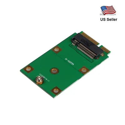 Mini PCI-E 2 Lane M.2 NGFF 30mm 42mm SSD To 52pin MSATA Adapter Card • $7.98