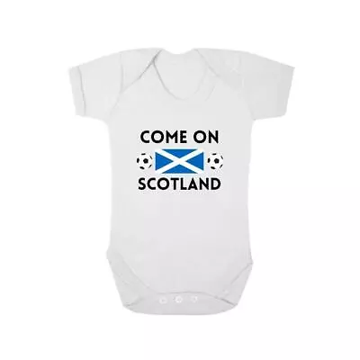 Second Ave Scotland Football Euros World Cup Baby Grow Vest White Babygrow • £8.49