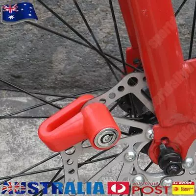 AU Electric Scooter Disc Brake Lock Anti Theft With Lock Frame For M365 (Red) • $7.80