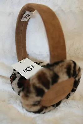 £43.87 • Buy NEW UGG Australia Suede/Shearling Winter Ear Muffs Leopard Gift Box Chestnut