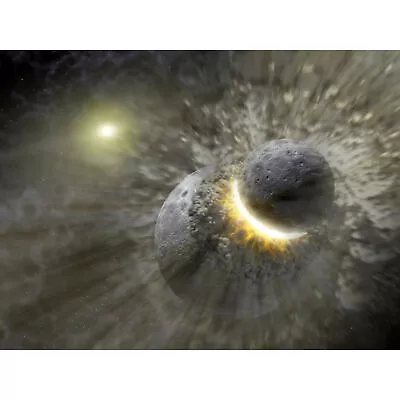 £17.48 • Buy Space NASA Massive Planet Smash Vega Illustration Wall Art Canvas Print 18X24 In