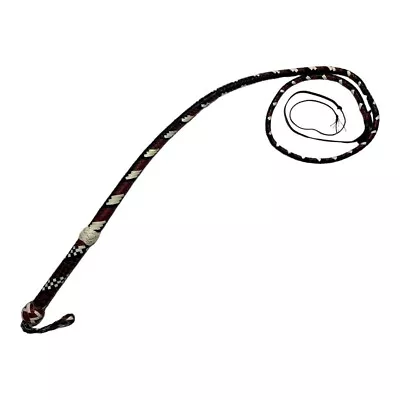 Real Calf Leather Bull Whip 4 Feet Long 12-Plait Bullwhip - Loud Crack Sound • $46.99