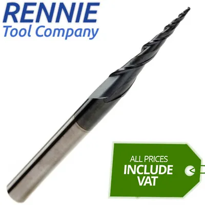 Solid Carbide Taper Ballnose End Mill TiAlN Coated Ball Nose End Mill Router Bit • £19.99
