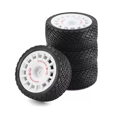 1/10 12MM Hex Wheel Tires Rim Set For Rally RC Car HSP RGT LC RACING PTG-2 TT02 • £15.95