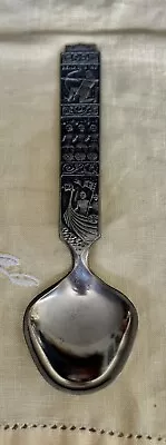 Konge-Tinn Norway Viking Saga Pewter 6.25” Serving Spoon - Norwegian Heilag Olav • $9.98