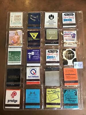 Lot Of 20 Mixed Old Quebec P.Q QC Etc Empty Matchbook Covers  #57 • $7.28