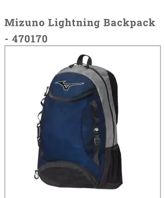 Mizuno Sports Bag Backpack Blue & Black Volleyball Organizer • $19.99