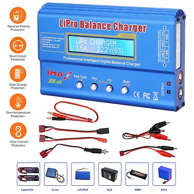 IMAX B6 Intelligent Balance Battery Charger RC Digital Discharger For LiPo NiMh • $33.99