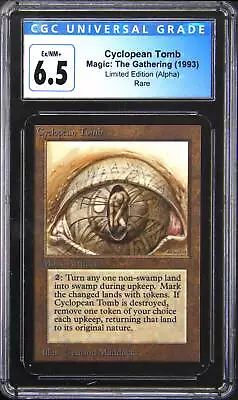 1993 Alpha 240 Cyclopean Tomb Rare Magic: The Gathering Card CGC 6.5 • $305