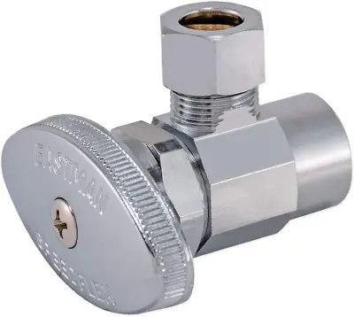 3/8 Inch OD X 1/2 Inch Nom. Sweat Multi-Turn Brass Sweat Inlet Angle Stop Valve  • $6.99