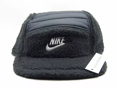 Nike 5 Panel Fleece Fly Cap Unstructured Adjustable Strap Black • $32.99