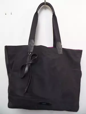 Lancel Black Purple Shopper Tote Holdall Bag Reversible • £60